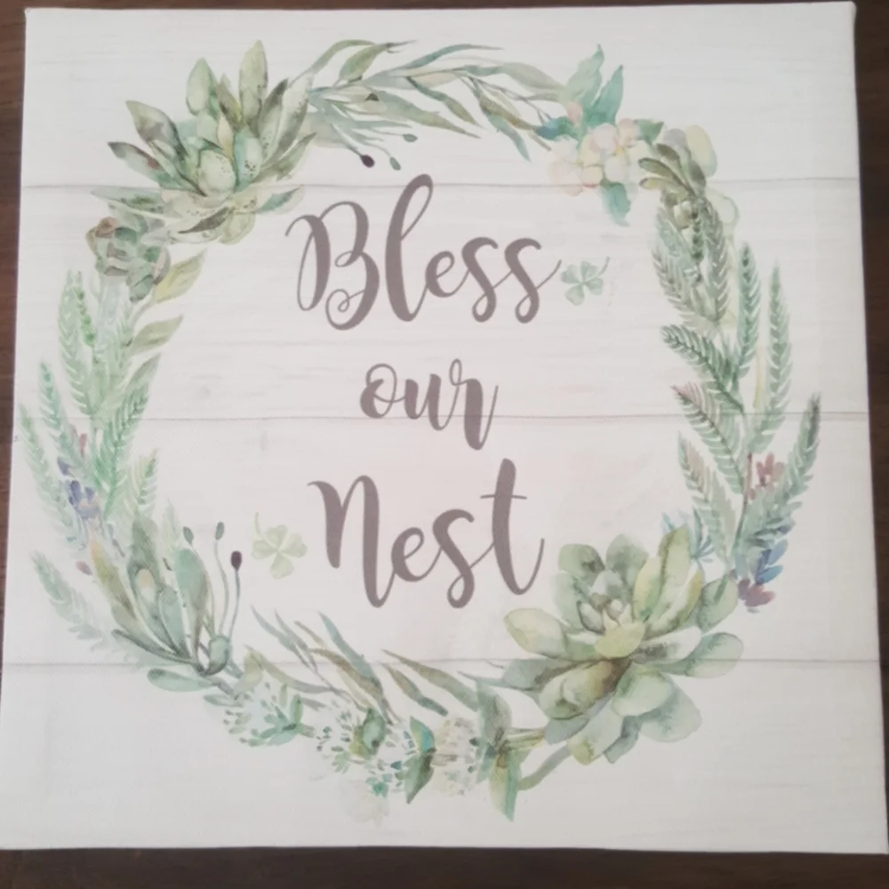 Bless Our Nest Canvas Wall Hanging Decor